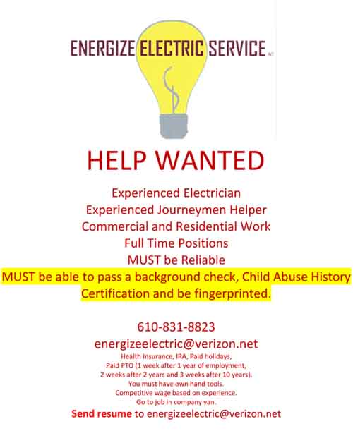 Commercial Residential Electrical Services In Southeast Pa Energize Electric Service Inc